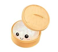 Dumpling Stress Balls Fidget Sensory Toy,Giant Squishy With Steamer Box, Toy Giant Glitter Squeeze Dough Ball Relief Hand Toys Food Stretchy