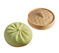 Dumpling Stress Toys Glitter 8x8 Cm Green ABS Calming Squishy Dumpling Toy Crystal Dumplings Squeeze Ball Colorful Dumplings Stresses Balls Fidget Sensory Toy For Teens Children Home Work Office