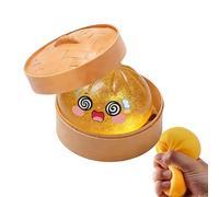 Dumpling Toy Giant Glitter Dumpling Stress Balls With Steamer Box 8.5x6cm Highly Elastic Soft To The Touch For Relaxation Boys Girls Children Adults Students Home Office Classroom