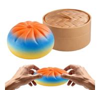 Dumpling Toy - Soft Glitter Realistic Colorful Dumpling Ball - Squeeze Sensory Toys | for Kids Adults Youth Teens Friends Offices Work Classroom Study Waiting Rooms