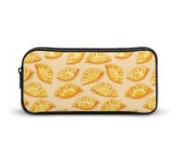 Dumplings Food Pattern Funny Pen Case Pencil High Capacity Pouch Stationery Bag Makeup Cosmetic Organizer For Men Women