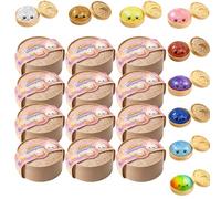 Dumplings Squishy, Glitter Dumpling Squishy, Squishiest Dumplings with Steamer Box, Random Color, Non-Edible, Find the Ultra-Rare White Glitter Variant (12 Packs, New)