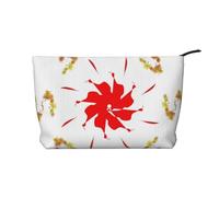 Dumplings Zipper Closure Corduroy Makeup Bag Multifunctional Organizer 22x7x17cm for Travel Camping Vacation Fitness