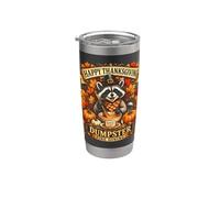Dumpster Fine Dining Trash Panda Thanksgiving Retro Stainless Steel Insulated Tumbler