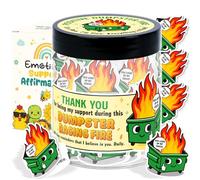 Dumpster Fire Affirmation Cards Jar - Thank You Gift for Women, Coworkers, Boss - Appreciation, Going Away, Farewell Gift Ideas - Birthday, Christmas Gifts - Emotional Support Dumpster Fire Gifts