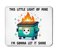 Dumpster Fire Mouse Pad, This Little Light of Mine Dumpster Fire Mouse Pad for Wireless Mouse Computers Laptop Desk Accessories, Dumpster Fire Gift, Funny Office Supplies, 9.5x7.9 Inch