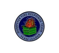 Dumpster Fire Response Team Enamel Pins - Hilarious Badge Gifts for Coworkers & Team Leaders Funny Office Accessories for Work Parties Gift Exchanges, L, Alloy Steel, no gemstone