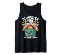 Dumpster Fire Response Team Funny Kawaii Meme Tank Top