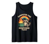 Dumpster Fire Response Team Funny Meme Kawaii Raccoon Tank Top