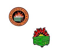 Dumpster Fire Response Team Leader Pin, Dumpster Fire Pin Sarcastic Gift Enamel Button Brooch Pin, Chaos Coordinator Lapel Badge, Funny Work gift for Coworkers Team Members and Leader
