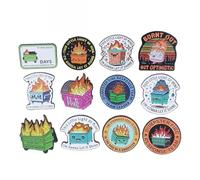 Dumpster Fire Response Team Pin, Trash Fire Sarcastic Enamel Button Brooch Office Humor Hilarious Badge Gifts for Coworkers Team Leader, Alloy Steel, no gemstone