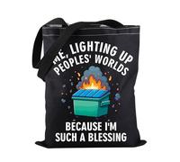 Dumpster Fire Tote Bag Me Lighting Up Peoples' Worlds Tote Bag Emotional Dumpster Fire Gift (Me Lighting Up TOTE)