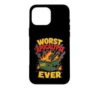 Dumpster Fire Worst Apocalypse Ever Funny 202X Humor Case for iPhone 16 Pro Max