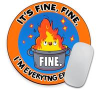 Dumpster on Fire Round Luxury Mouse pad, Anti Slip Rubber Base Mouse pad, Personalized Mouse Logo pad, Suitable for Gaming Office laptops, Men, Women, Children