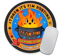 Dumpster on Fire Round Luxury Mouse pad, Anti Slip Rubber Base Mouse pad, Personalized Mouse Logo pad, Suitable for Gaming Office laptops, Men, Women, Children