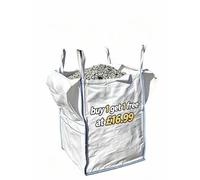 Dumpy bag 1 tonne|Jumbo builders sack|Heavy duty rubble bag|Sand gravel storage sack|Woven polypropylene|75x85x95cm|1000kg capacity