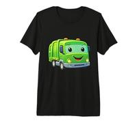 Dumpy The Garbage Truck Smiling Character Design for Kids Premium T-Shirt