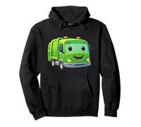 Dumpy The Garbage Truck Smiling Character Design for Kids Pullover Hoodie