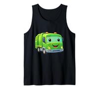 Dumpy The Garbage Truck Smiling Character Design for Kids Tank Top