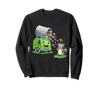 Dumpy The Garbage Truck Trash Cleanup With Raccoon Kids Sweatshirt