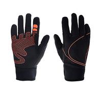 DUMRALBQE Full Finger Gloves Unisex Winter Outdoor Bicycle Gloves Non-slip Waterproof Touch Screen for Outdoor Activities(Orange,XL)