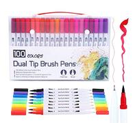 DUMRALBQE Marker Pens 100 Colors Dual Tip Art Marker Pen for Architectural Design for Drawing Graffiti