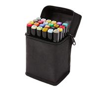 DUMRALBQE Marker Pens 24 Colors Alcohol Markers Dual Tip Art Marker Pen for Architectural Design for Drawing Graffiti(Black pole)