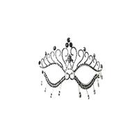 DUMRALBQE Masquerade Mask Dance Party Water Drop Mask Accessories for Ball Mardi Gras(Noir)
