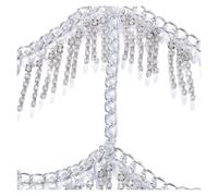 DUMRALBQE Masquerade Mask Metal Multi-layer Tassel Mask With Exotic Charm for Ball Mardi Gras(Silver)