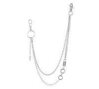 DUMRALBQE Men's Pants Chain Trousers Chain Circle Letter Personalised Waist Chain Pants Chain Hip-hop