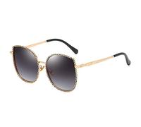 DUMRALBQE Sunglasses Corrugated Metal Frame Sunglasses Retro Street Shooting Polarized Driving Glasses Color for Outdoor Use(Noir)