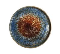 DUMRALBQE Western Dinner Plates Steak Kiln Change Ceramic Western Food Plate for Restaurants and Families(Blue 1)