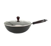 DUMRALBQE Wok Hand Forged Iron Pot Anti-Rust Wear-Resistant Household Multi-Function Wok for Everyday Use