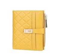 DUMRALBQE Women's Short Wallet PU Leather Women's Wallet Multi Card Holder Plaid Zipper Purse for Daily Wear