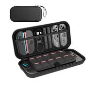 DUMVOIN Large Capacity Carrying Case for Nintendo Switch 2, Hard Protective Shell for Switch Console and Accessories with 10 Game Cartridges Bag, Portable for Travel Case (Black)