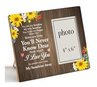 Dumyum You are My Sunshine Wood Photo Frame Gifts for Mom Grandma Nana Wife, 8x10 Picture Frame (Photo 4x6 Inches)