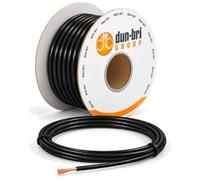 Dun-Bri 2.0mm² Single Core Thin Wall Automotive Cable, Black, 10m, Stranded Copper PVC Wire for 12V/24V Vehicle Wiring