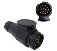 Dun-Bri DBG Trailer Plug & Socket Range - 7 Pin N Type and 13 Pin Connectors - Plastic or Alloy - Single, Twin Pack and Set Options (DBG 13 Pin Plastic Plug)