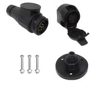Dun-Bri DBG Trailer Plug & Socket Range - 7 Pin N Type and 13 Pin Connectors - Plastic or Alloy - Single, Twin Pack and Set Options (DBG 13 Pin Set)