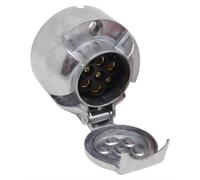 Dun-Bri DBG Trailer Plug & Socket Range - 7 Pin N Type and 13 Pin Connectors - Plastic or Alloy - Single, Twin Pack and Set Options (DBG 12v 7 Pin Alloy Socket N Type)