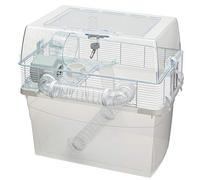 Duna Space Gerbil & Hamster Cage, Extra-Deep 11.5-Inch Base Promotes Instinctual Burrowing While Containing Litter & Debris, Includes ALL Accessories and Play Tunnels, 22.6L x 18.7W x 21.5 Inches