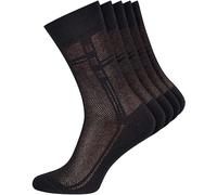 Duna Ultra Thin Breathable Lightweight Cotton Mens Dress Socks (5 pack) - Crew Length Socks size 5-7, 7-9, 9-11, 11-13,13-15, Black, 11-13