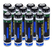 Dunamis 1.2v AA or AAA NiMH Rechargeable Batteries HIGH POWER - Suitable for Digital Cameras and High Drain Devices (AAA 900mAh, 12 Pack)