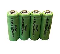Dunamis 4pk Rechargeable Solar Light Batteries 1.2v NiMH 2/3AAA 200mAh - ** 2/3 AAA Size ** For Garden Solar Lights…*** THESE ARE NOT STANDARD AAA SIZE BUT "TWO THIRDS" OR 2/3AAA SIZE ***