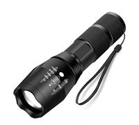 Dunamis Exousia LED Battery Powered Zoom Torch, Super Bright 2000 Lumen Tactical Hand Flashlight, Adjustable Focus, Waterproof Small Mini Pocket Torch, Strobe SOS Safety Function (Single Torch)