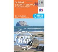 Dunbar & North Berwick Map | Weatherproof | Musselburgh & Haddington | Ordnance Survey | OS Explorer Active Map 351 | Scotland | Walks | Hiking | Maps | Adventure