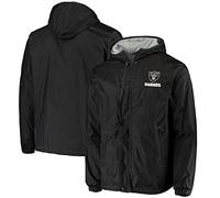 Dunbrooke Legacy Las Vegas Raiders, Full-Zip Jacket Men’s Hooded Midweight Wind & Water Resistant Outerwear, Black, 2XL
