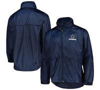 dunbrooke Men's Navy New England Patriots Sportsman Waterproof Packable Full-Zip Jacket