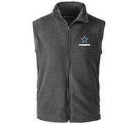 dunbrooke NFL Dallas Cowboys Mens Houston Fleece Vest, Grey, X-Large