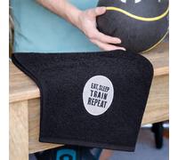 Duncan Stewart Eat, Sleep, Train, Repeat Gym Towel in Black Duncan Stewart Black